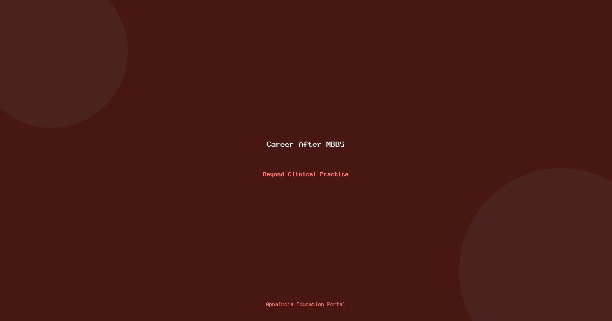 Career Options After MBBS: Beyond Clinical Practice