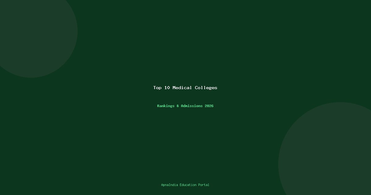 Top 10 Medical Colleges in India 2026: Rankings and Admissions